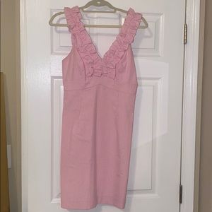 Lilly Pulitzer pink seersucker cocktail dress